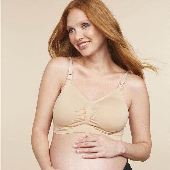 Motherhood Maternity Nursing Bra Nude Seamless Full Bust Large‎ - Picture 1 of 6